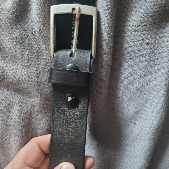 Europa Dezines Black Leather Belt 36 - Picture 3 of 3